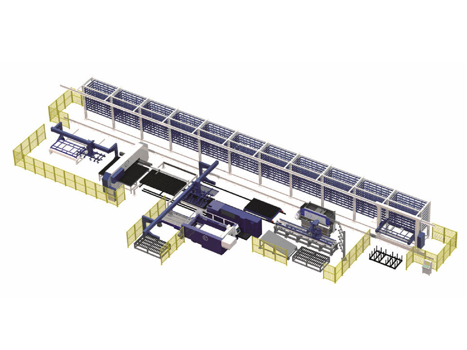 激光復合沖自動折彎生產(chǎn)線