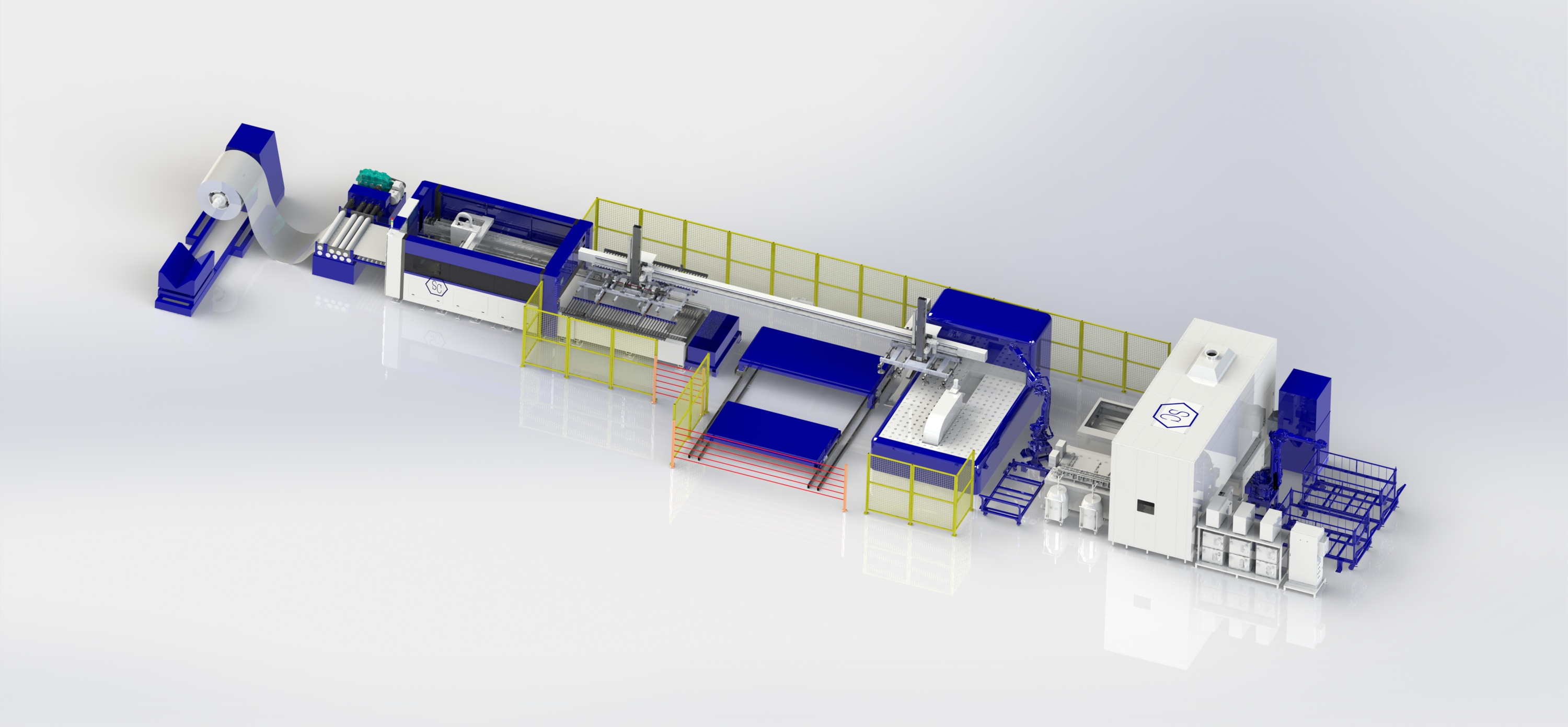 激光自動化切割鈑金生產(chǎn)線